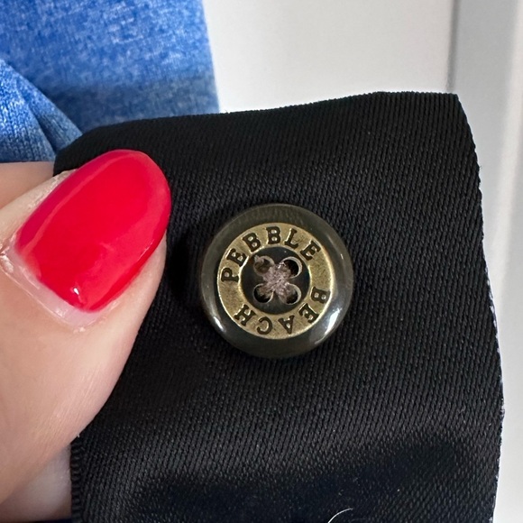 Pebble Beach Men’s Blue Performance Golf Polo Shirt Size Medium - Picture 4 of 6